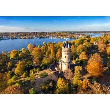 Lais Puzzle - Ansicht des Flatow-Turmparks Babelsberg mit Glienicker Brücke in Potsdam, Deutschland - 100, 200, 500 & 1.000 Teile
