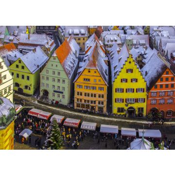 Lais Puzzle - Ansicht von Rothenburg ob der Tauber im Winter, Bundesland Bayern, Deutschland - 100, 200, 500 & 1.000 Teile