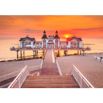 Lais Puzzle - Blick auf den Sellin-Kai bei Sonnenaufgang, Ostsee, Deutschland - 100, 200, 500 & 1.000 Teile