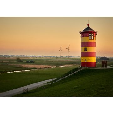 Lais Puzzle - Blick auf den Leuchtturm bei Sonnenuntergang an der ostfriesischen Küste in Pilsum, Deutschland. - 100, 200, 500 & 1.000 Teile