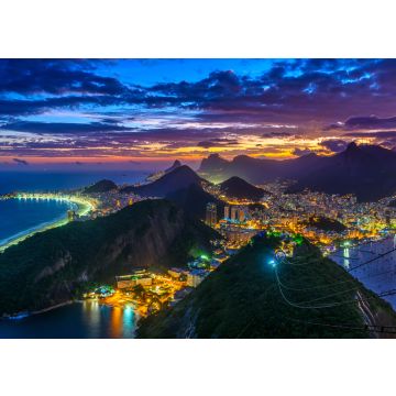 Lais Puzzle - Blick bei Sonnenuntergang auf Copacabana, Corcovado, Urca und Botafogo in Rio de Janeiro. Brasilien - 100, 200, 500 & 1.000 Teile