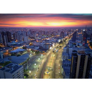 Lais Puzzle - Luftbildaufnahme der Stadt Cascavel Paraná Brasilien. Centro da cidade. Zentraler Park - 100, 200, 500 & 1.000 Teile
