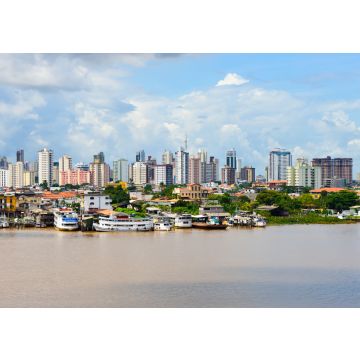 Lais Puzzle - Belem / Brasilien. Blick auf den Fischerhafen in Belem, viele bunte Fischerboote und reiche Gebäude im Hintergrund - 100, 200, 500 & 1.000 Teile