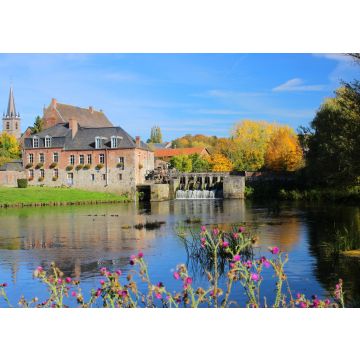 Lais Puzzle - Mühle von Maroilles im Herbst, Frankreich - 100, 200, 500 & 1.000 Teile