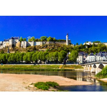 Lais Puzzle - Wahrzeichen von Frankreich - Panoramablick auf Chinon mit Königsschloss. Fluss Loire-Tal - 100, 200, 500 & 1.000 Teile
