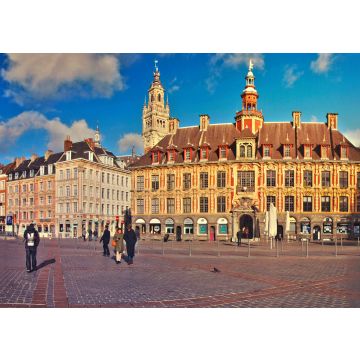 Lais Puzzle - Grand Place von Lille, Panorama & Dämmerungsstimmung, Frankreich - 100, 200, 500 & 1.000 Teile