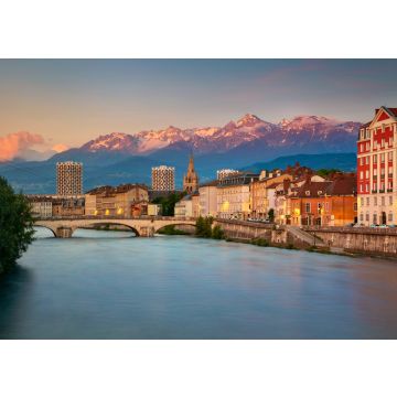 Lais Puzzle - Grenoble. Stadtbild von Grenoble, Frankreich bei Sonnenuntergang - 100, 200, 500 & 1.000 Teile