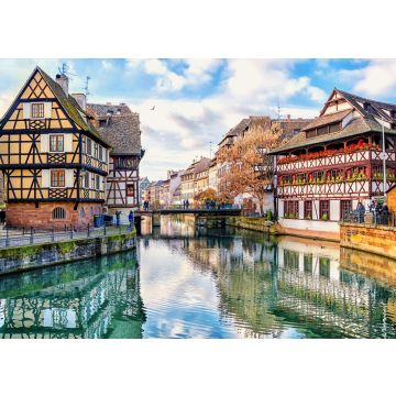 Lais Puzzle - Traditionelle Fachwerkhäuser am Grachtenviertel La Petite France in Straßburg, UNESCO-Weltkulturerbe, Elsass - 100, 200, 500 & 1.000 Teile