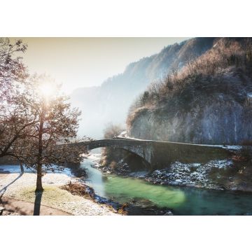 Lais Puzzle - Nebliger, frostiger Morgen im Dorf Cluses, Rhone-alpes, Frankreich. Schöne Winterlandschaft - 100, 200, 500 & 1.000 Teile