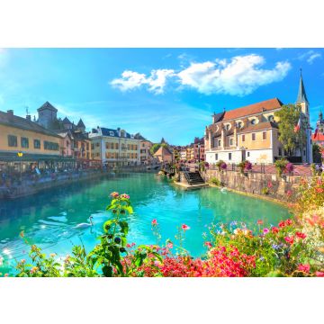 Lais Puzzle - Canal du Thiou und Kirche Saint Francois de Sales in Annecy. Frankreich - 100, 200, 500 & 1.000 Teile