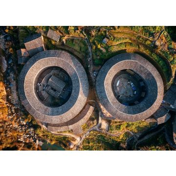 Lais Puzzle - Fujian Tulou Luftaufnahme, China - 100, 200, 500 & 1.000 Teile