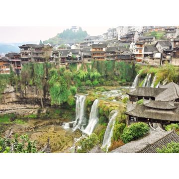 Lais Puzzle - Furong Ancient Town (Hibiskus-Stadt) mit dem großen Wasserfall in Xiangxi-Hunan, China - 100, 200, 500 & 1.000 Teile