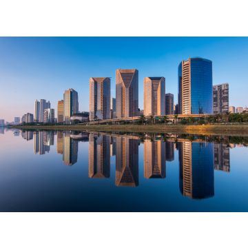 Lais Puzzle - Moderne Gebäude Reflexion in Pinheiros Fluss in Sao Paulo Stadt, Brasilien - 100, 200, 500 & 1.000 Teile