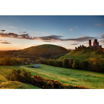 Lais Puzzle - Corfe Castle, Sonnenaufgangspanorama in Dorset, England - 100, 200, 500 & 1.000 Teile