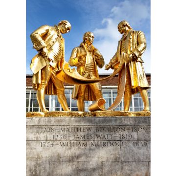 Lais Puzzle - Boulton, Watt und Murdoch Statue an der Broad Street, Birmingham, England - 100, 200, 500 & 1.000 Teile
