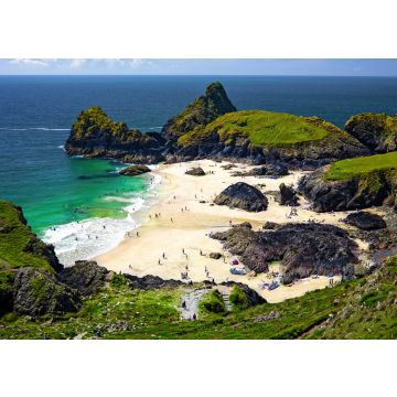 Lais Puzzle - Menschen genießen die sandige Bucht von Kynance Cove in Cornwall, England - 100, 200, 500 & 1.000 Teile