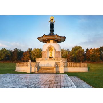 Lais Puzzle - Friedenspagoden-Tempel bei Sonnenaufgang im Willen Park, Milton Keynes, England - 100, 200, 500 & 1.000 Teile
