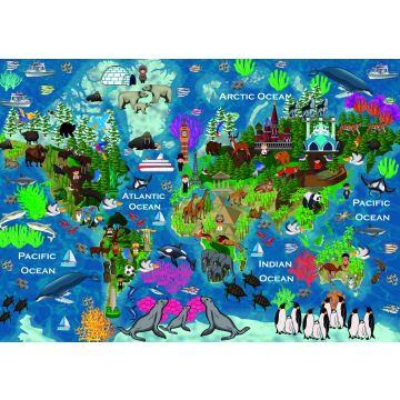 Lais Puzzle - Weltkarte - 100, 200, 500 & 1.000 Teile