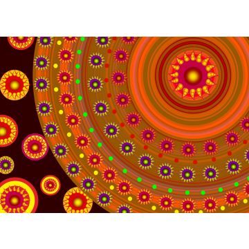 Lais Puzzle - Unmögliche psychedelische Farben: Kreise von Rosen - 100, 200, 500 & 1.000 Teile