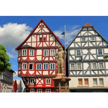 Lais Puzzle - Fachwerkhäuser und Brunnen in Treysa Schwalmstadt - 100, 200, 500 & 1.000 Teile