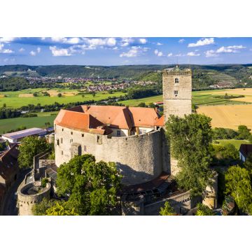 Lais Puzzle - Luftaufnahme, Burg Guttenberg, Haßmersheim, Odenwald, Baden-Württemberg, Deutschland - 500 & 1.000 Teile