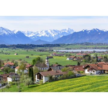 Lais Puzzle - Blick über Aidling zum Riegsee und ins Zugspitz-Massiv - 1.000 Teile