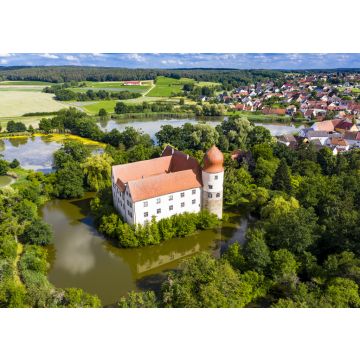 Lais Puzzle - Luftaufnahme, Wasserschloss Neuhaus, Gemeinde Adelsdorf, Bayern, Deutschland - 100, 200, 500 & 1.000 Teile