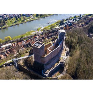 Lais Puzzle - Luftaufnahme, Henneburg, Stadtprozelten, hinter Faulbach, Spessart, Franken, Bayern - 100, 200, 500 & 1.000 Teile