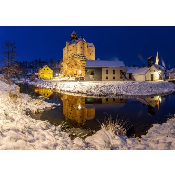 Lais Puzzle - Burg Falkenberg in der blauen Stunde mit spiegelung - 100, 200, 500 & 1.000 Teile
