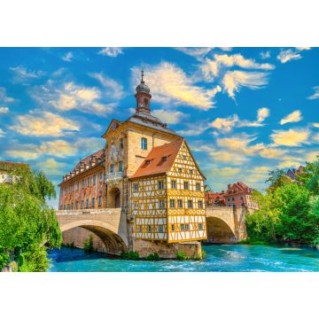 Lais Puzzle - Das alte Rathaus über der Regnitz in Bamberg, Franken, Bayern, Deutschland - 1.000 Teile