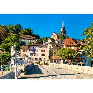 Lais Puzzle - Brücke von Laufen über den Rhein in Laufenburg, Schweiz und Deutschland - 1.000 Teile