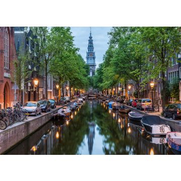 Lais Puzzle - Amsterdam City, beleuchtetes Gebäude und Kanal bei Nacht, Niederlande - 100, 200, 500 & 1.000 Teile