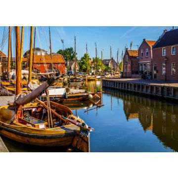 Lais Puzzle - Traditionelle niederländische Botter-Fischerboote im Hafen des historischen Dorfes Spakenburg-Bunschoten. Das Dorf war einst ein wichtiges Fischereizentrum am jetzt aufgestauten IJselmeer - 100, 200, 500 & 1.000 Teile