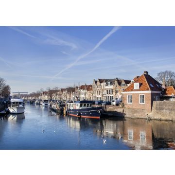 Lais Puzzle - Historische Häuser und Boote vor Anker in Brielle, Niederlande - 100, 200, 500 & 1.000 Teile