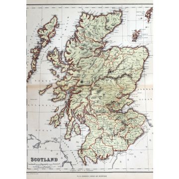Lais Puzzle - Alte Karte von Schottland von 1870 - 100, 200, 500 & 1.000 Teile
