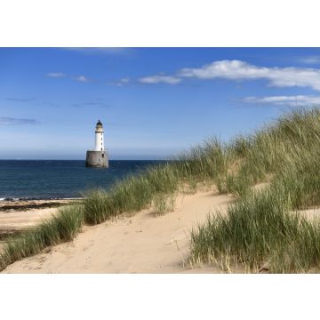 Lais Puzzle - Rattray Head Leuchtturm in der Nordsee bei Buchan Aberdeenshire Schottland mit Seegras auf Sanddünen und Sandstrand - 100, 200, 500 & 1.000 Teile