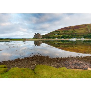 Lais Puzzle - Ein Panoramablick auf die Burg aus dem 13. Jahrhundert in Lochranza bei Flut auf der Isle of Arran in Schottland - 100, 200, 500 & 1.000 Teile