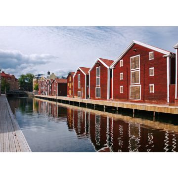 Lais Puzzle - Schweden, Hudiksvall, Hafenzeile mit Kanal, Holzh - 100, 200, 500 & 1.000 Teile