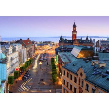 Lais Puzzle - Panorama von Helsingborg in der Dämmerung - 100, 200, 500 & 1.000 Teile