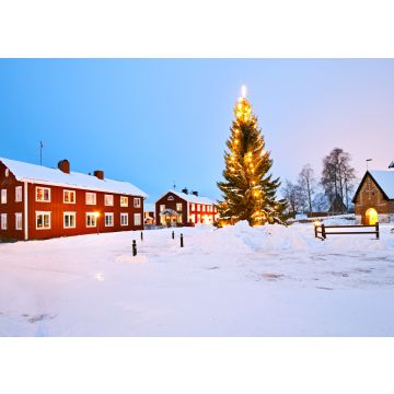 Lais Puzzle - Geschmückter Weihnachtsbaum im Kirchendorf Gammelstad, Lulea; Schweden - 100, 200, 500 & 1.000 Teile