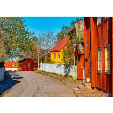 Lais Puzzle - Blick auf traditionelle Holzhäuser in der Altstadt Gamla Linkoping, Schweden - 100, 200, 500 & 1.000 Teile