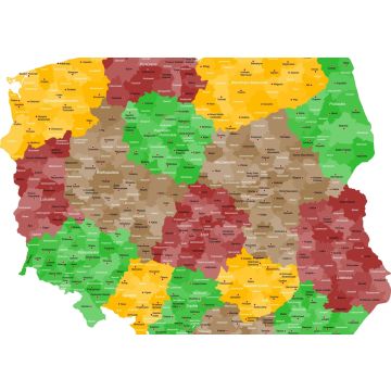 Lais Puzzle - Polen Landkarte - 100, 200, 500 & 1.000 Teile