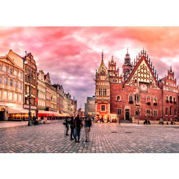 Lais Puzzle - Breslauer Marktplatz mit Rathaus bei Sonnenuntergang, Polen - 100, 200, 500 & 1.000 Teile