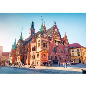 Lais Puzzle - Bunte Morgenszene auf dem Breslauer Marktplatz mit Rathaus - 100, 200, 500 & 1.000 Teile