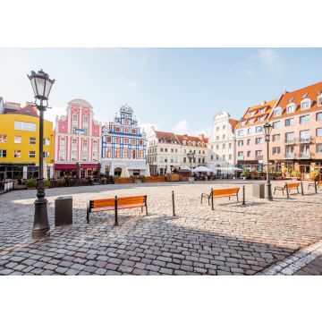 Lais Puzzle - Blick auf den Marktplatz mit schönen bunten Gebäuden im Morgenlicht in Stettin, Polen - 100, 200, 500 & 1.000 Teile