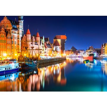 Lais Puzzle - Nachtansicht der Altstadt von Gdansk, Polen - 100, 200, 500 & 1.000 Teile
