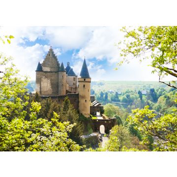Lais Puzzle - Blick auf die Burg Vianden in Luxemburg vom Hügel aus - 100, 200, 500 & 1.000 Teile