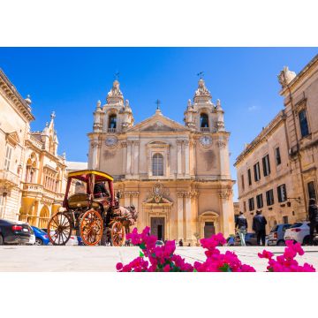 Lais Puzzle - Stadtplatz und Kathedrale Saint Poul im Dorf Mdina auf Malta in Europa - 100, 200, 500 & 1.000 Teile