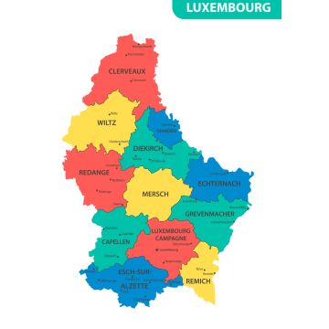 Lais Puzzle - Karte von Luxemburg - 100, 200, 500 & 1.000 Teile