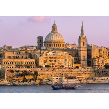 Lais Puzzle - Malta, Valletta, Skyline mit anglikanischer St. Pauls Kathedrale und Karmeliterkirche von Sliema aus - 100, 200, 500 & 1.000 Teile